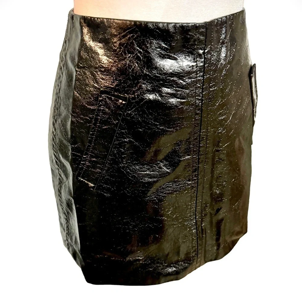 Shinestar Black Mini Pencil Skirt Viscose Polyurethane Polyester Women Size S - Picture 2 of 15